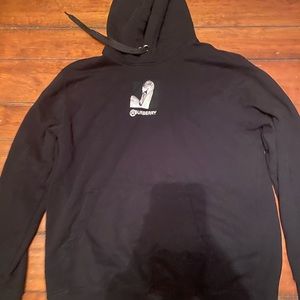 Black Burberry sweatshirt with hood